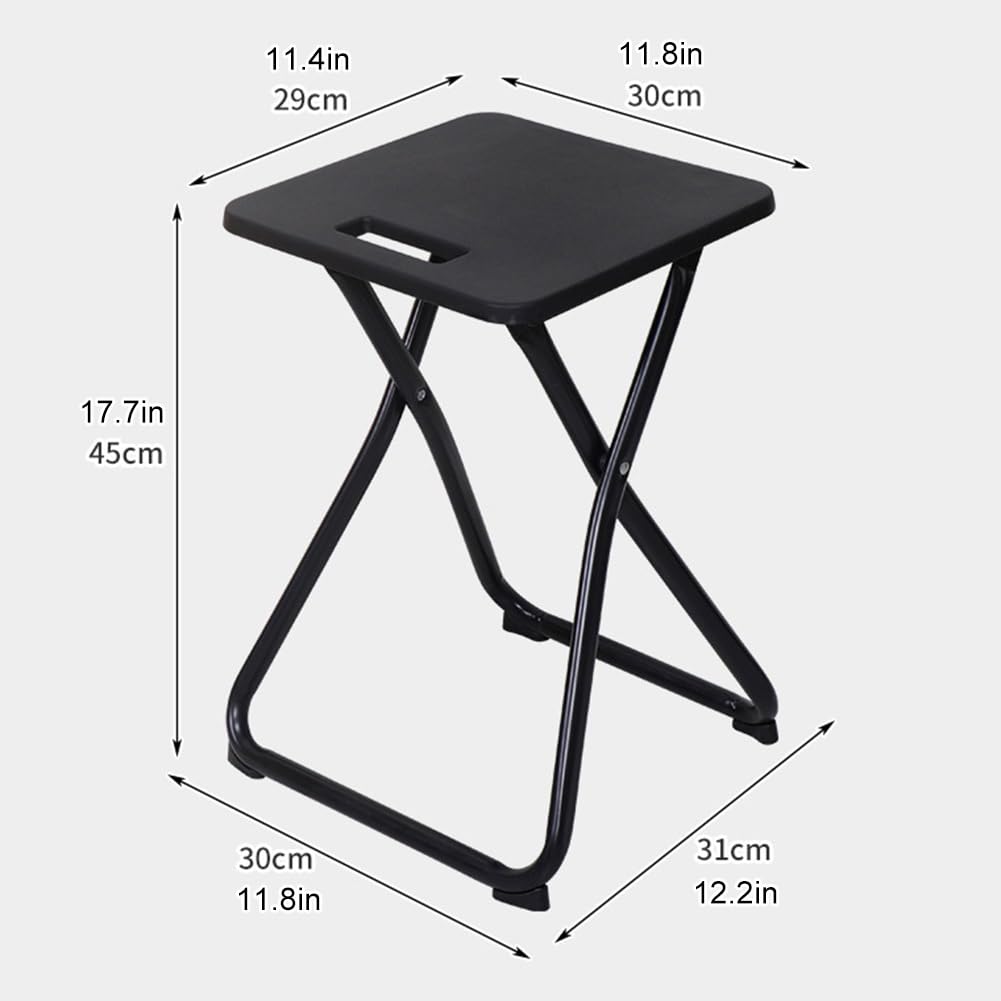 Folding Stool with Handle and Safety Lock, 18 inch 220 lbs Capacity L3279