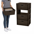 Brown 4 Drawer Plastic Storage Organizer N824598