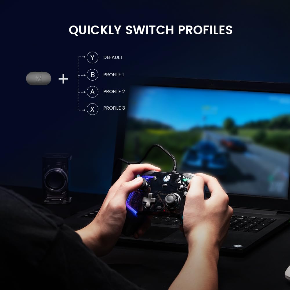 Wired Gaming Controller with Hall Effect Joysticks Y7228