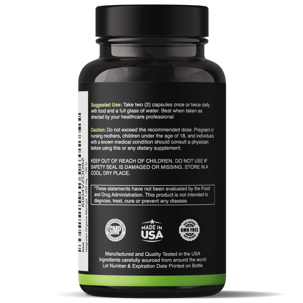 Organic Moringa 1000 mg 120 Ct Capsules N553872