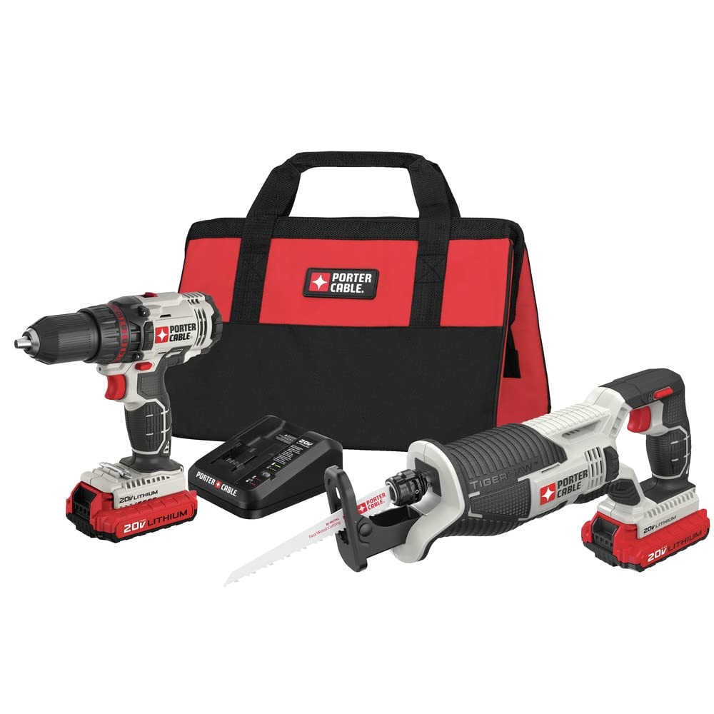 20V MAX Cordless Drill Combo Kit with Reciprocating Saw I94611