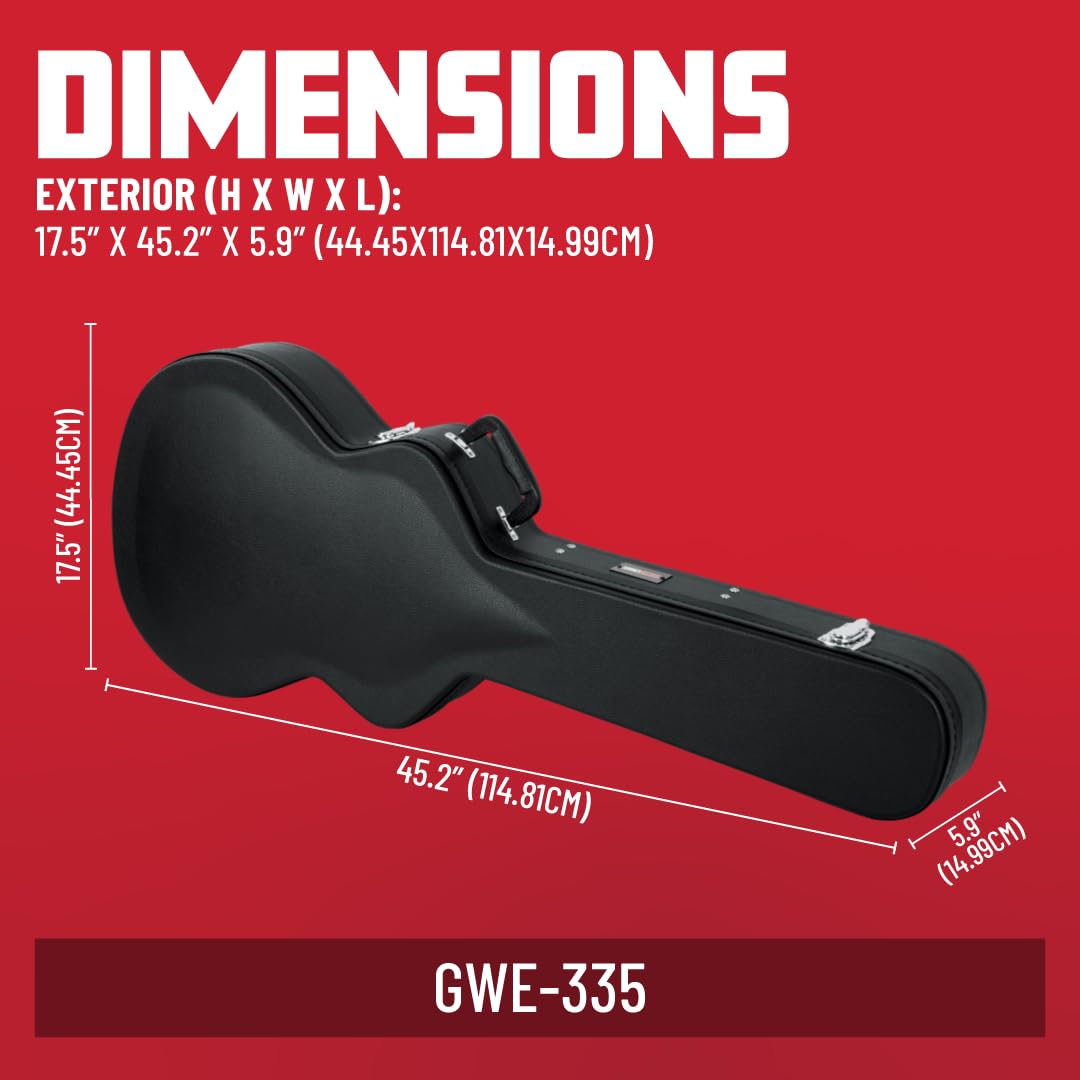 Hard-Shell Wood Case for 335-Style Guitars G7013