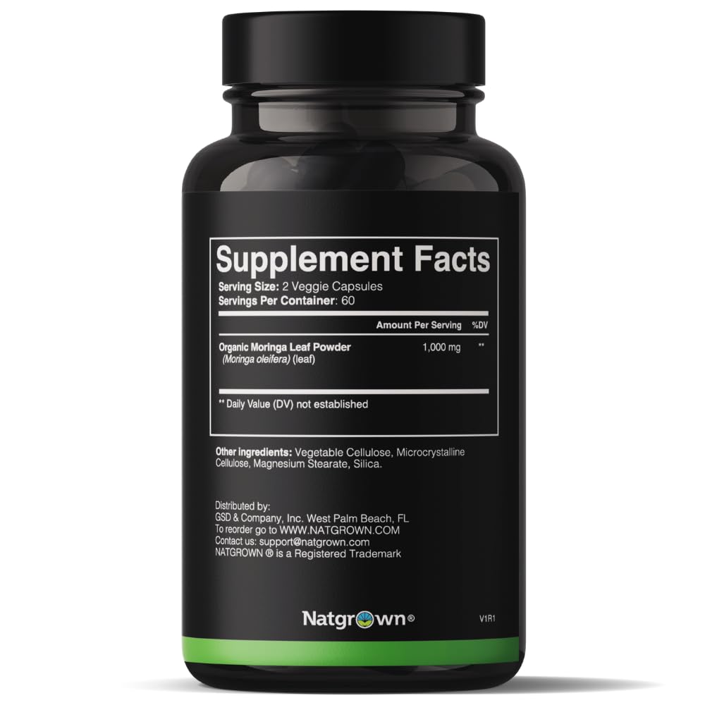Organic Moringa 1000 mg 120 Ct Capsules N553872