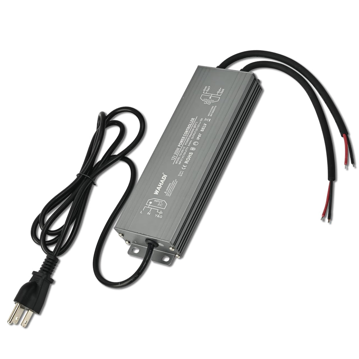 200W Waterproof LED Power Supply 100-277V AC to 12V DC Transformer B136