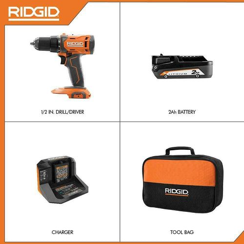 18V Cordless 1/2 in. Drill/Driver Kit with Battery and Charger Y234321