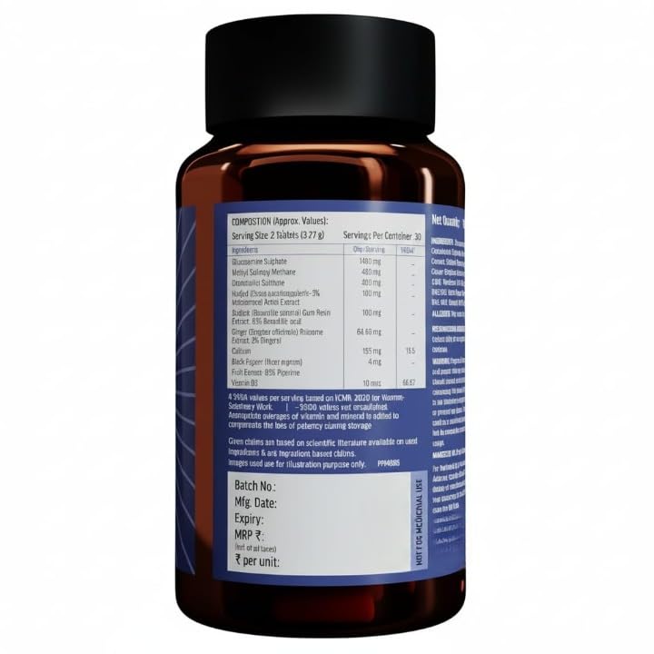 Glucosamine Chondroitin Calcium Vitamin D3 Joint Support Tablets H2402