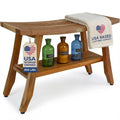 34-Inch Natural Teak Shower Bench F3969