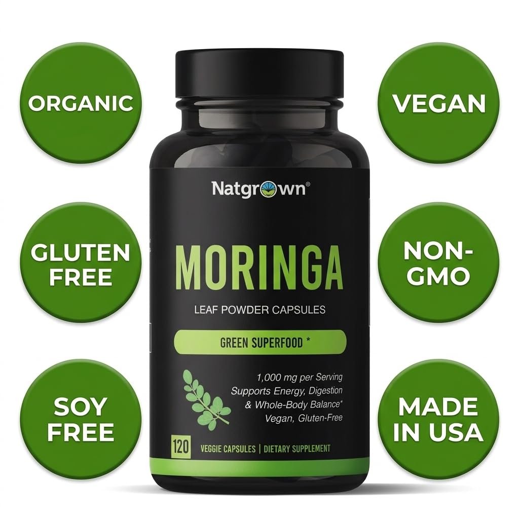 Organic Moringa 1000 mg 120 Ct Capsules N553872