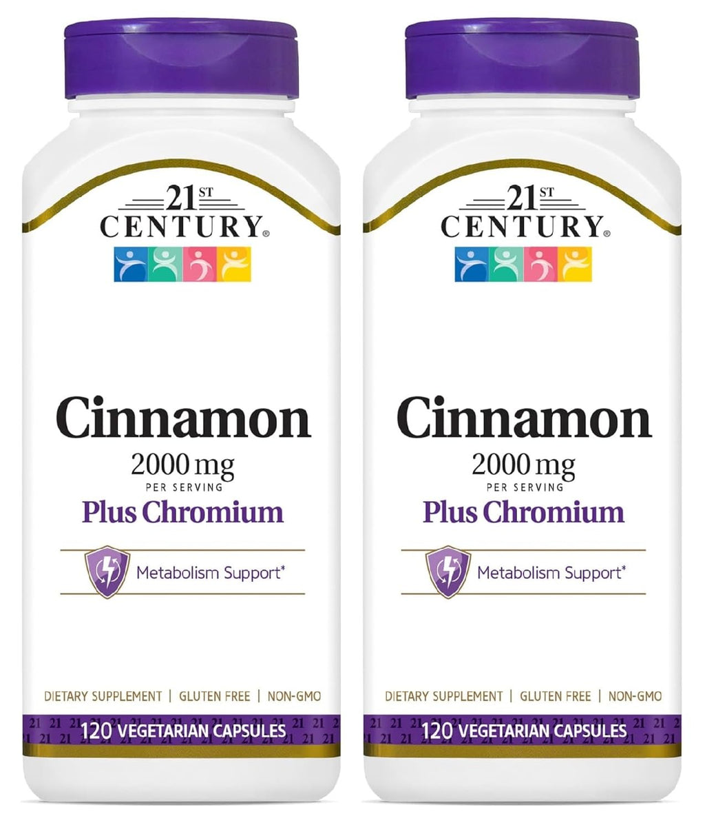 Cinnamon 2000 mg Vegetarian Capsules 120 Count Pack of 2 A971
