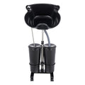 Portable Shampoo Basin with 2 Water Buckets Black O404