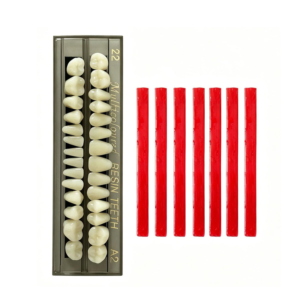 28 Pcs False Teeth Synthetic Resin Dentures Repair Kit D5516