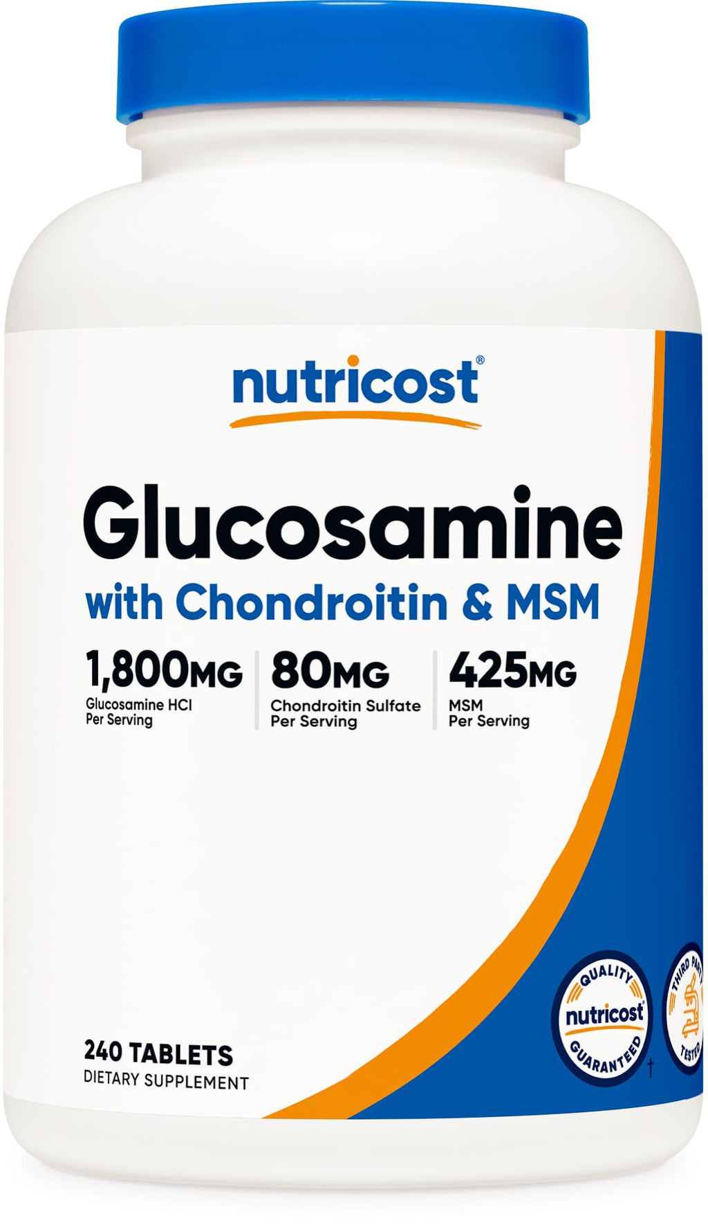 Glucosamine 1800mg with Chondroitin & MSM, 240 Tablets X8992
