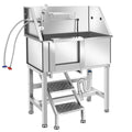 Stainless Steel Dog Grooming Tub with Stairs F654