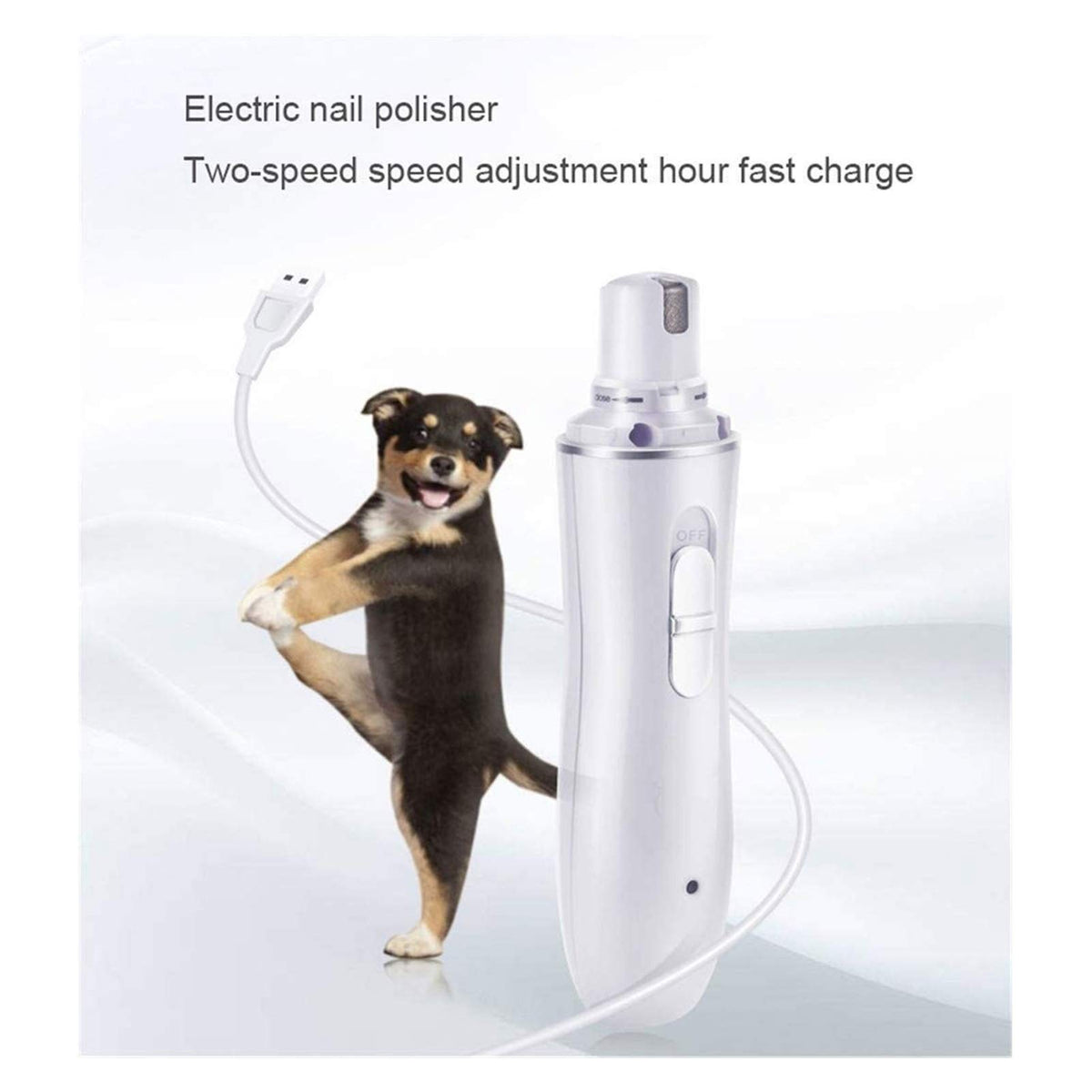 Dog Nail Grinder 2-Speed Electric Rechargeable Pet Claw Trimmer N917820