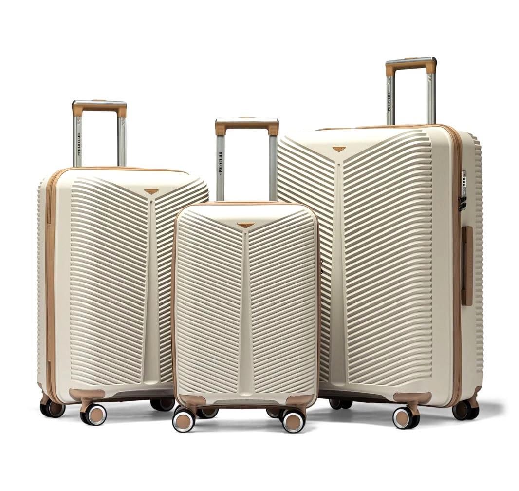 3 Piece Hardside Polypropylene Luggage Set with TSA Lock M52841