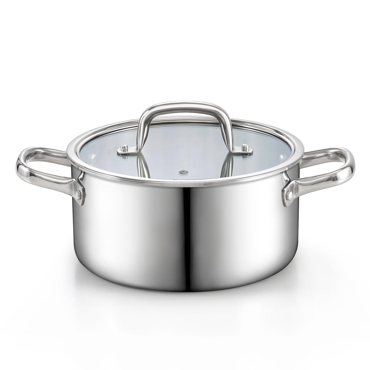 4 Quart Tri-Ply Clad Stainless Steel Stock Pot with Lid C84504