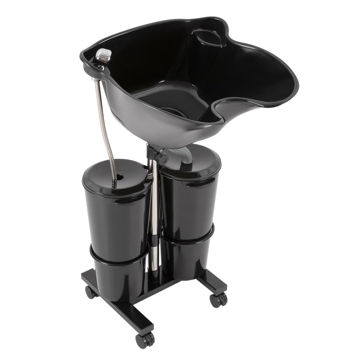 Portable Shampoo Bowl with Electric Pump, Adjustable Height, Dual Bucket Design E23851