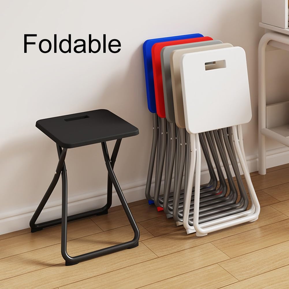 Folding Stool with Handle and Safety Lock, 18 inch 220 lbs Capacity L3279