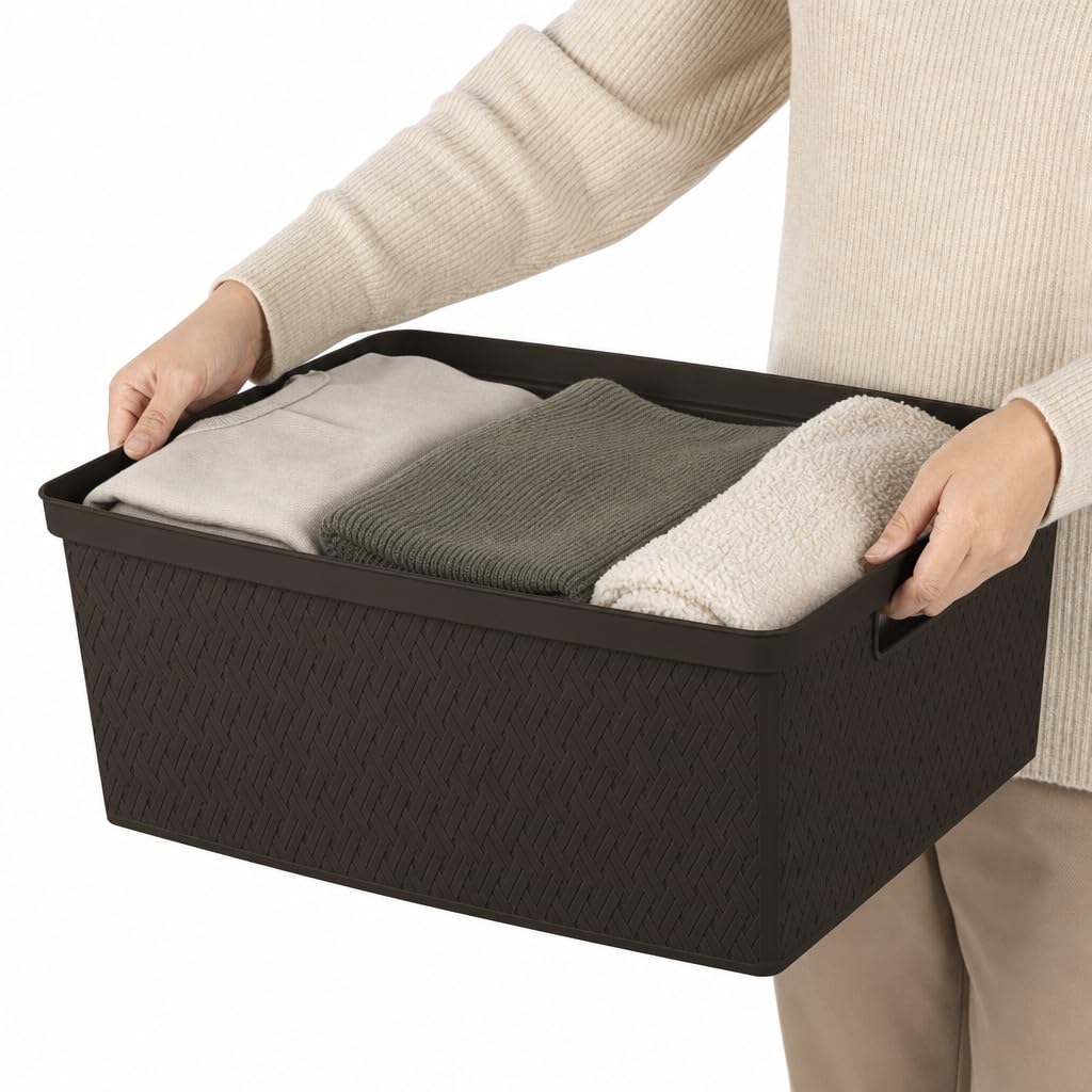 Brown 4 Drawer Plastic Storage Organizer N824598