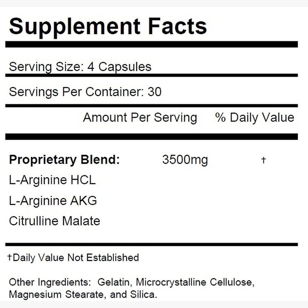 Nitric Oxide Complex 3500mg 240 Capsules H80602