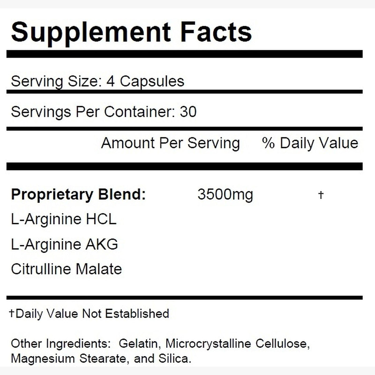 Nitric Oxide Complex 3500mg 240 Capsules H80602