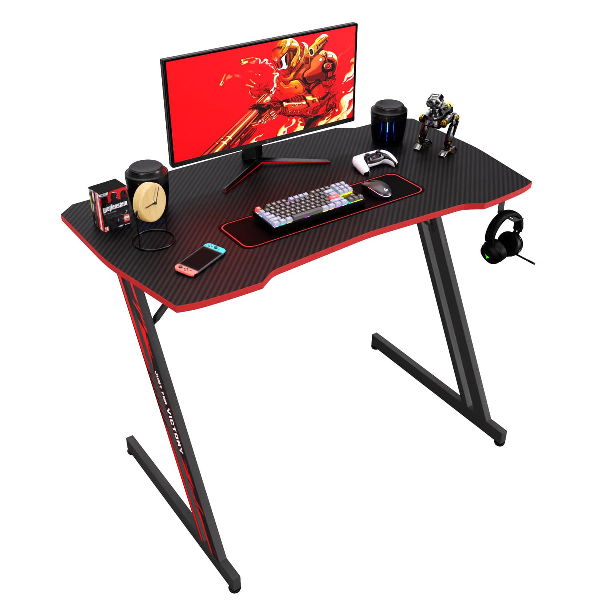 39" Red Z-Shaped Gaming Table T369