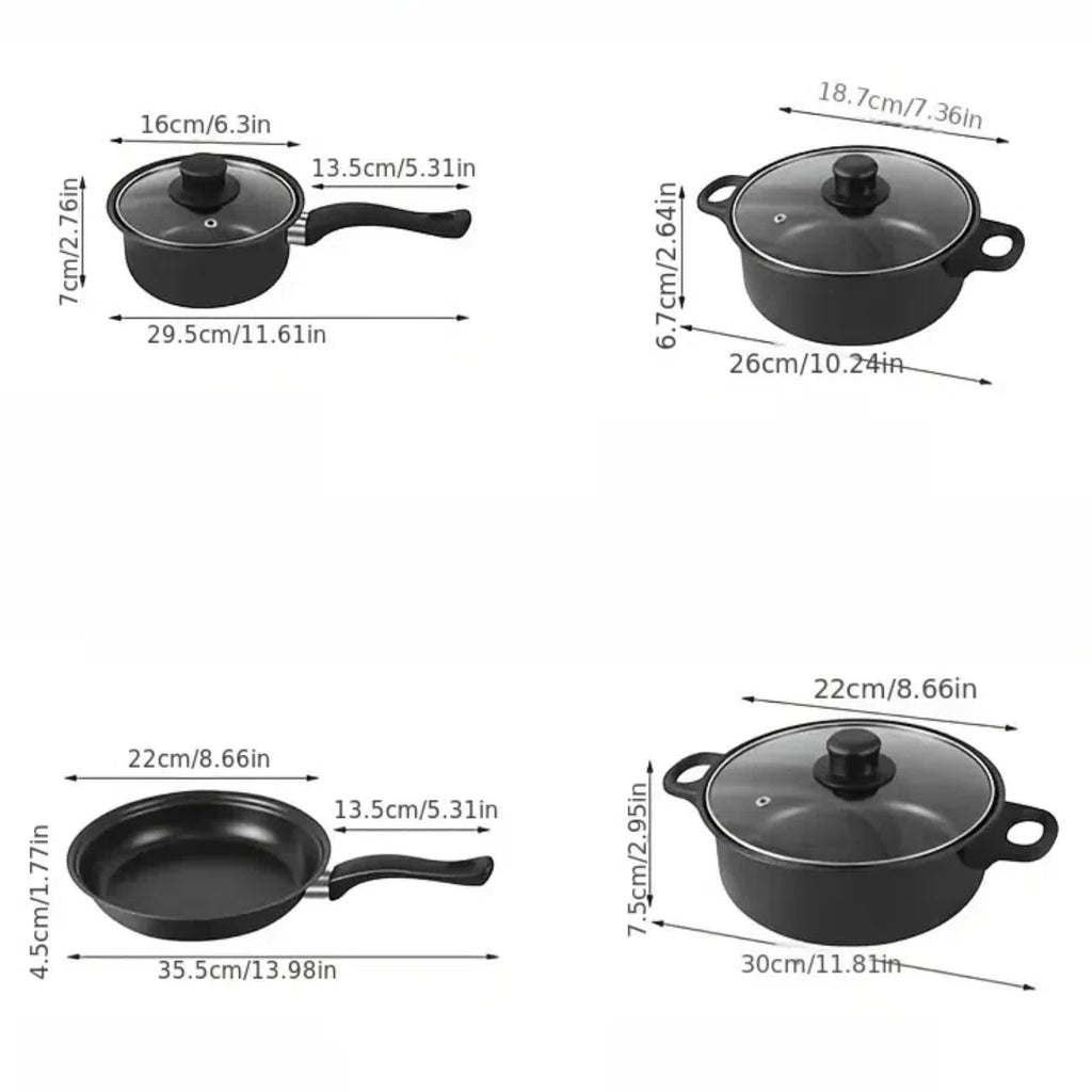 12 Piece Non Stick Maifan Stone Cookware Set V2285