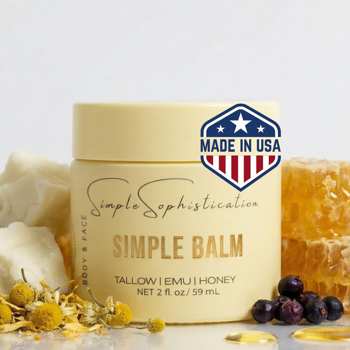 Tallow Emu Honey Balm Face & Body Moisturizer 1 oz S549