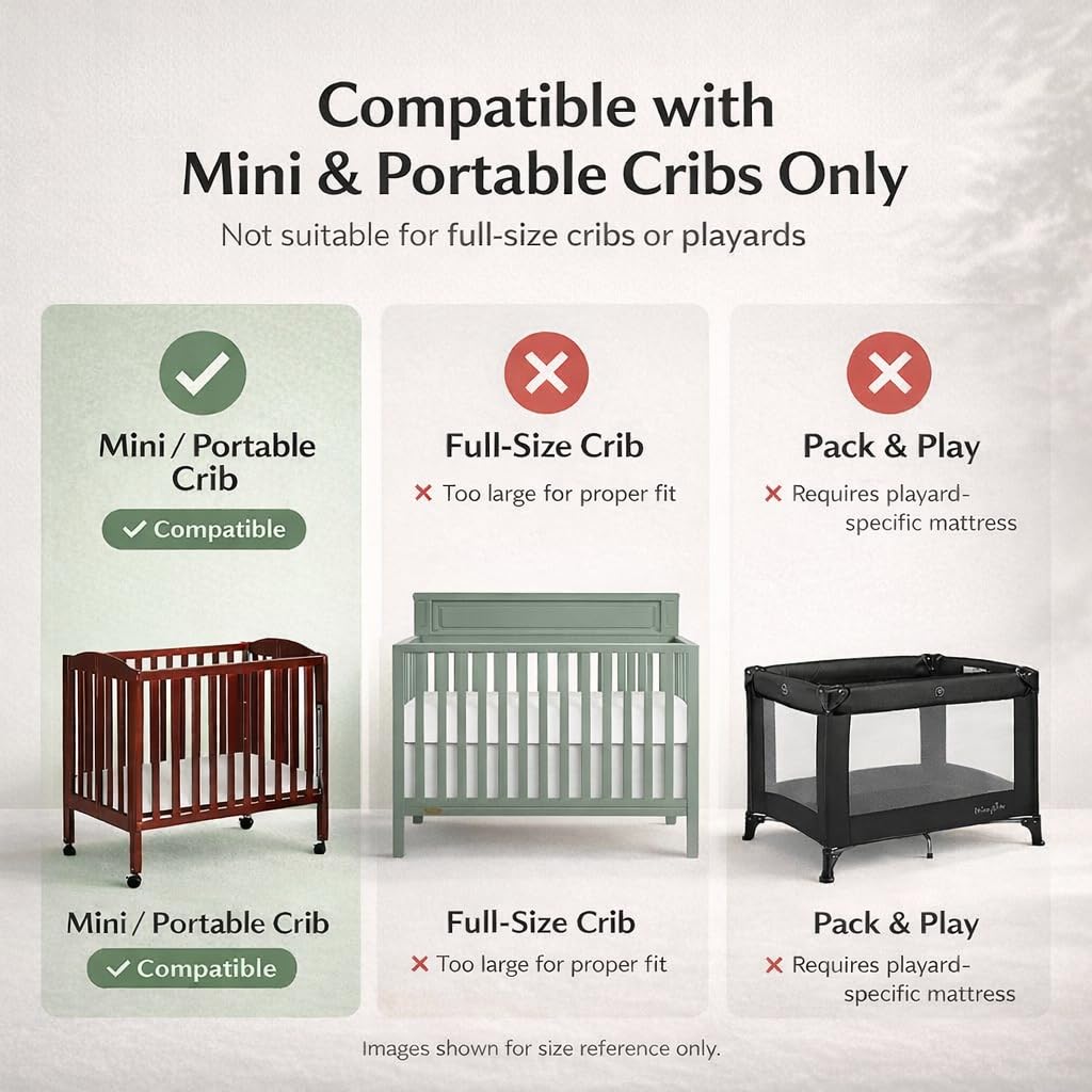 2-in-1 Breathable Dual-Sided Portable Mini Crib Mattress C1847