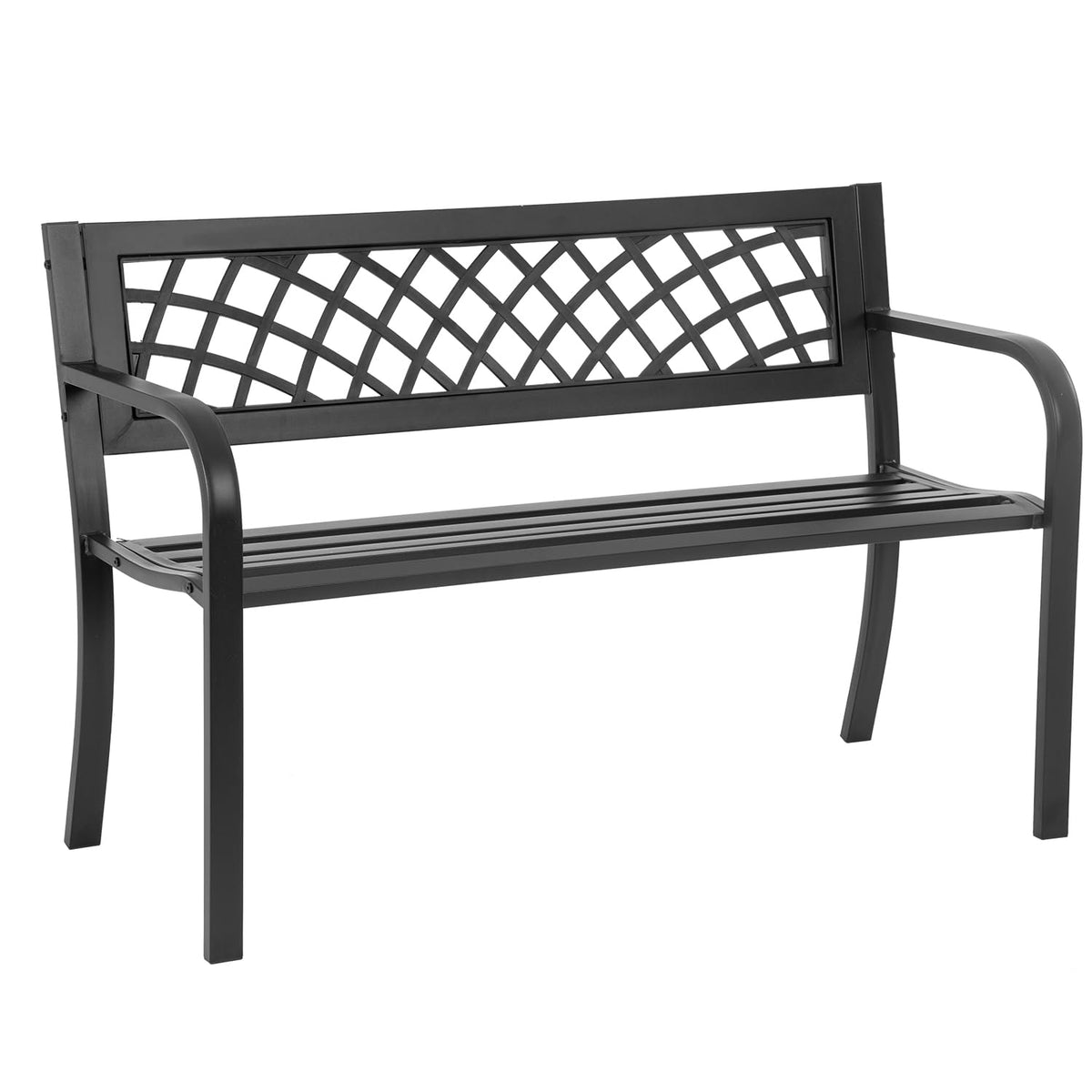 Black Outdoor Garden Bench W3579