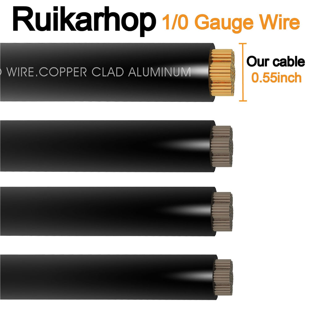 1/0 Gauge Battery Cable with Lugs C45252