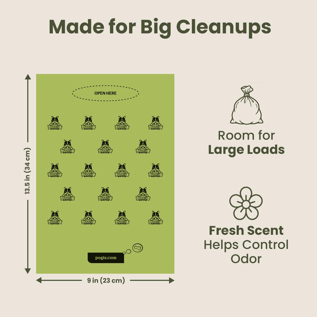 Large Dog Poop Bags, 500 Bags I6667