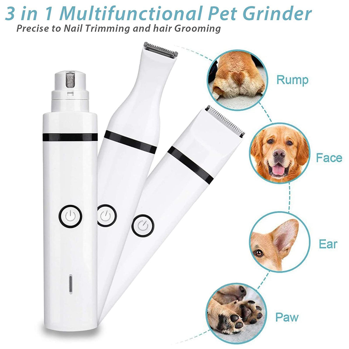 Electric Dog Clippers and Nail Grinder Grooming Kit O907088