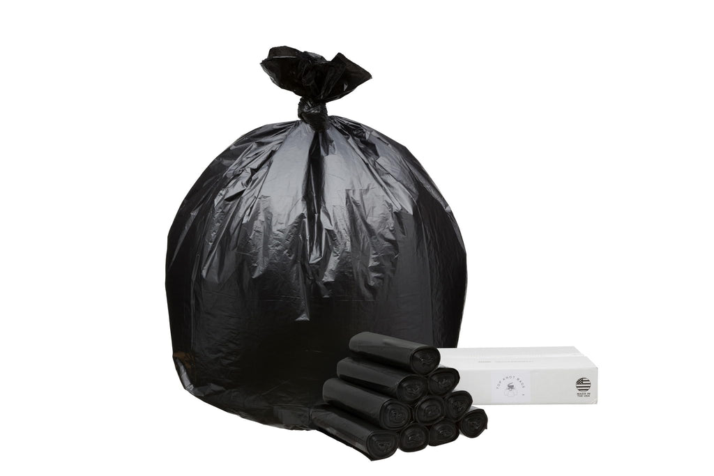 45 Gallon Black 1.2 Mil Garbage Trash Bags 100 Count J6298