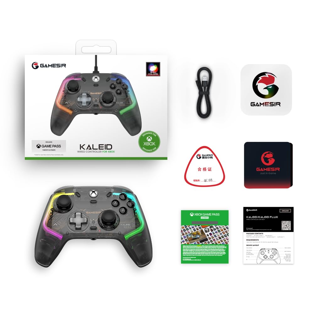 Wired Gaming Controller with Hall Effect Joysticks Y7228