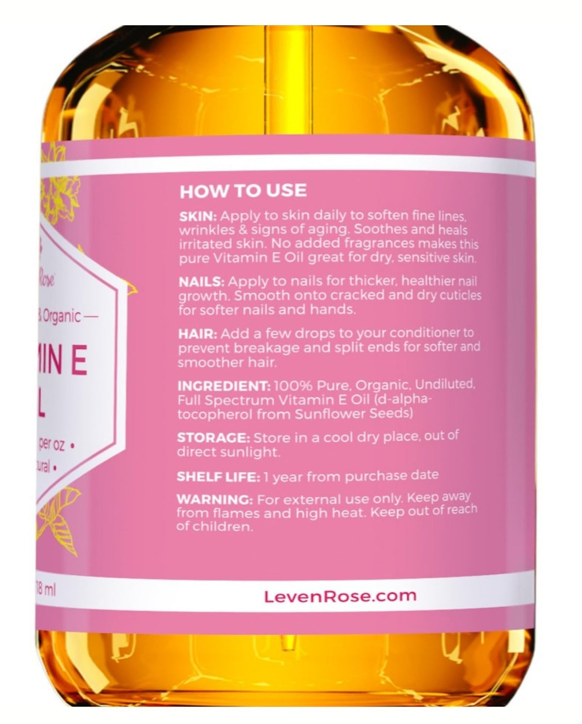 100% Natural Organic Vitamin E Oil 1 oz C55610
