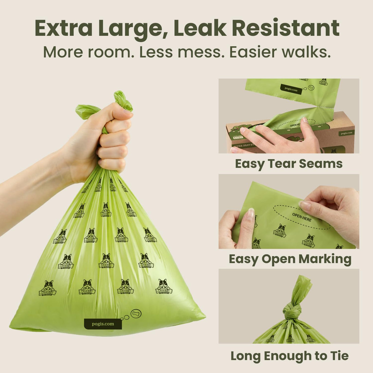 Large Dog Poop Bags, 500 Bags I6667
