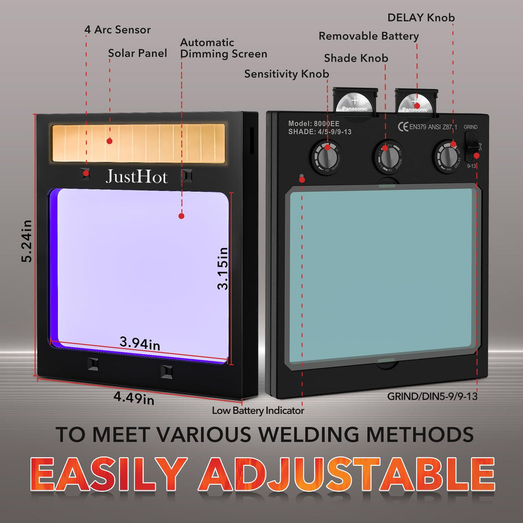 Auto Darkening Welding Helmet with Light T2044