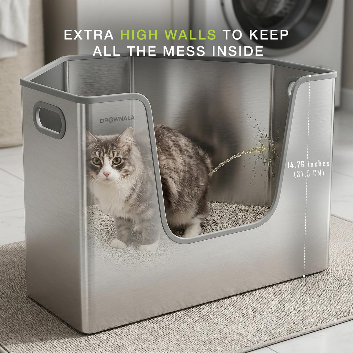 Stainless Steel Cat Litter Box D7135