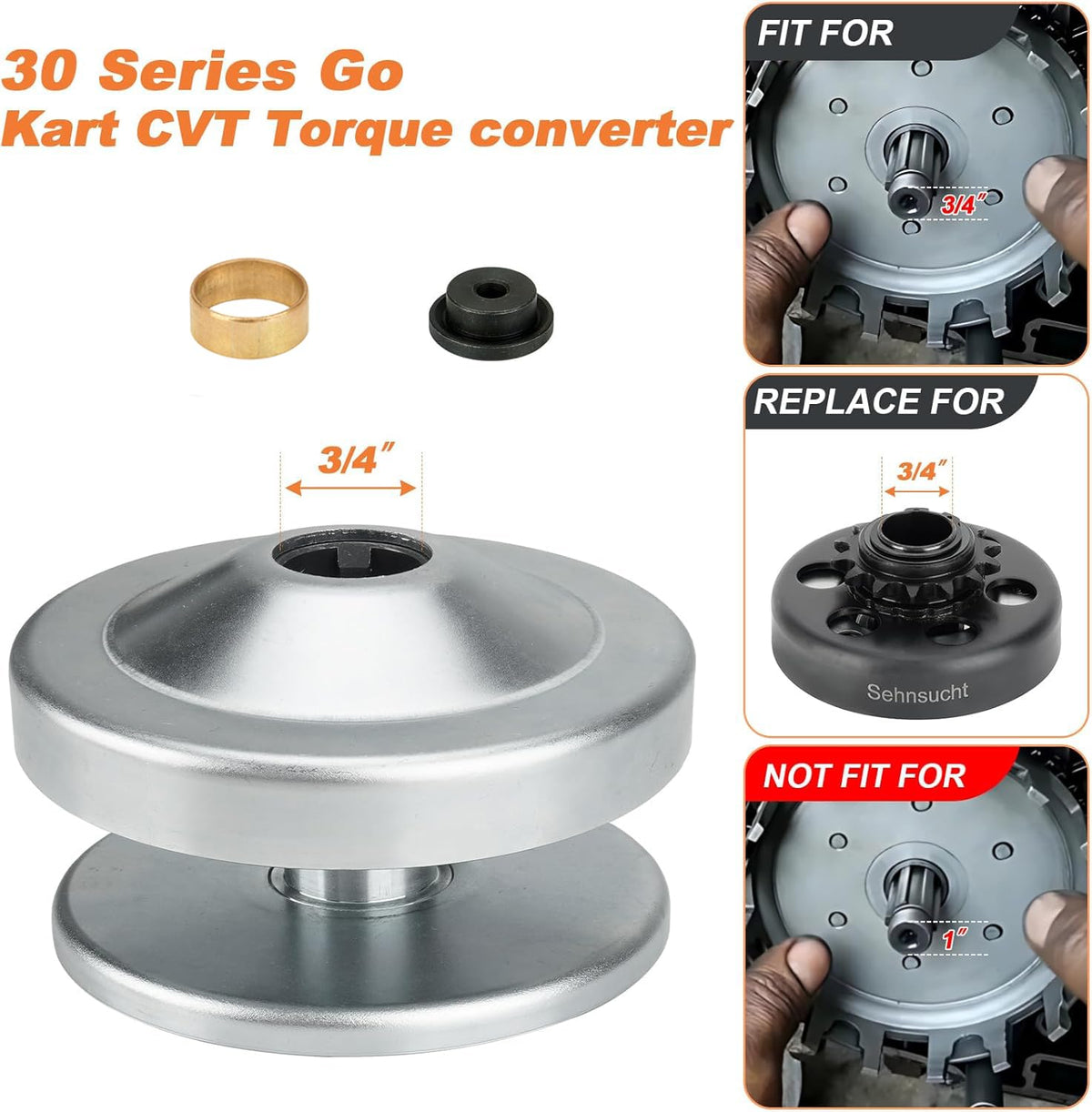 Torque Converter for 212cc Engine 3/4" Clutch R307