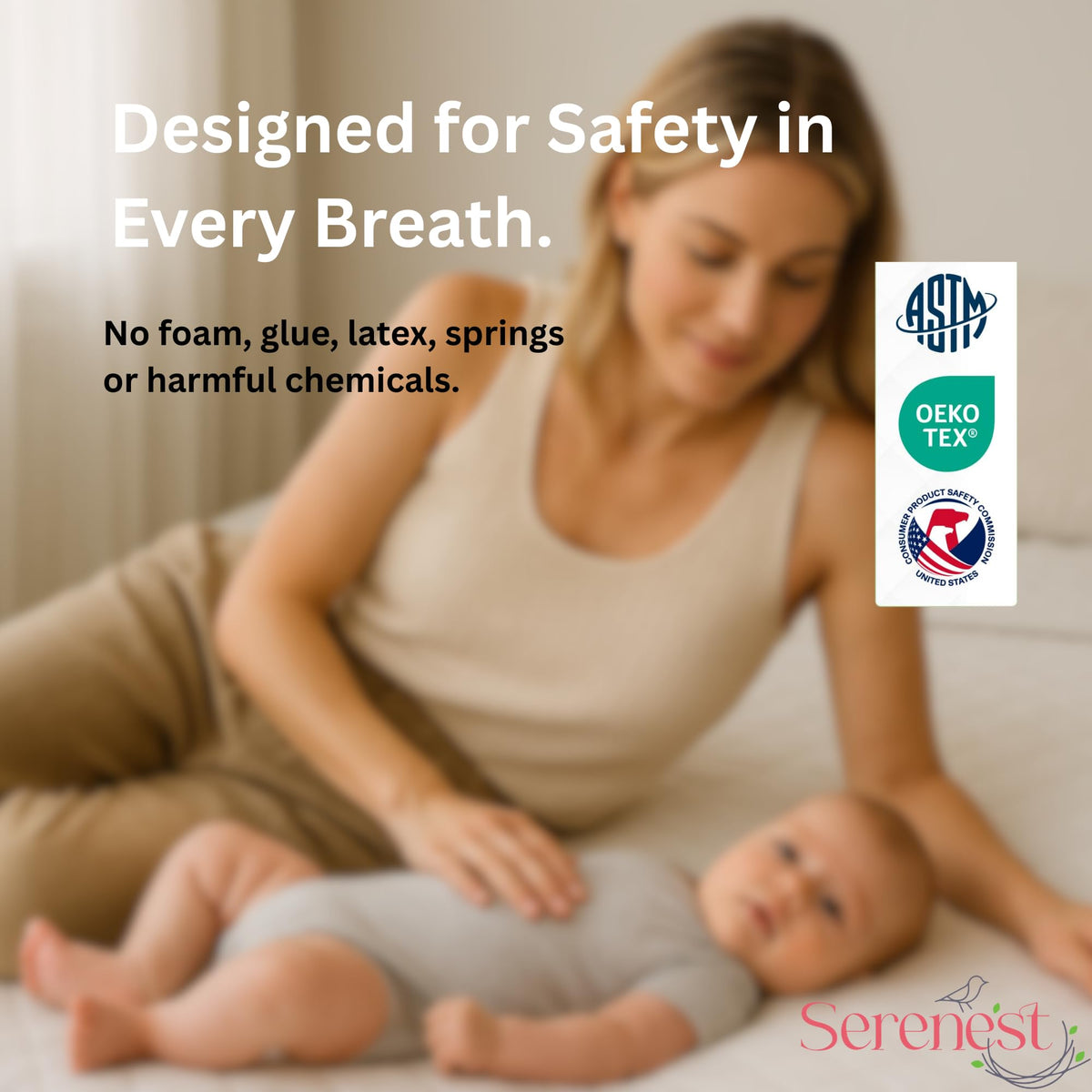 Breathable Baby Crib Mattress & Toddler Bed, Washable, Waterproof, Non-Toxic, Standard Size B2130