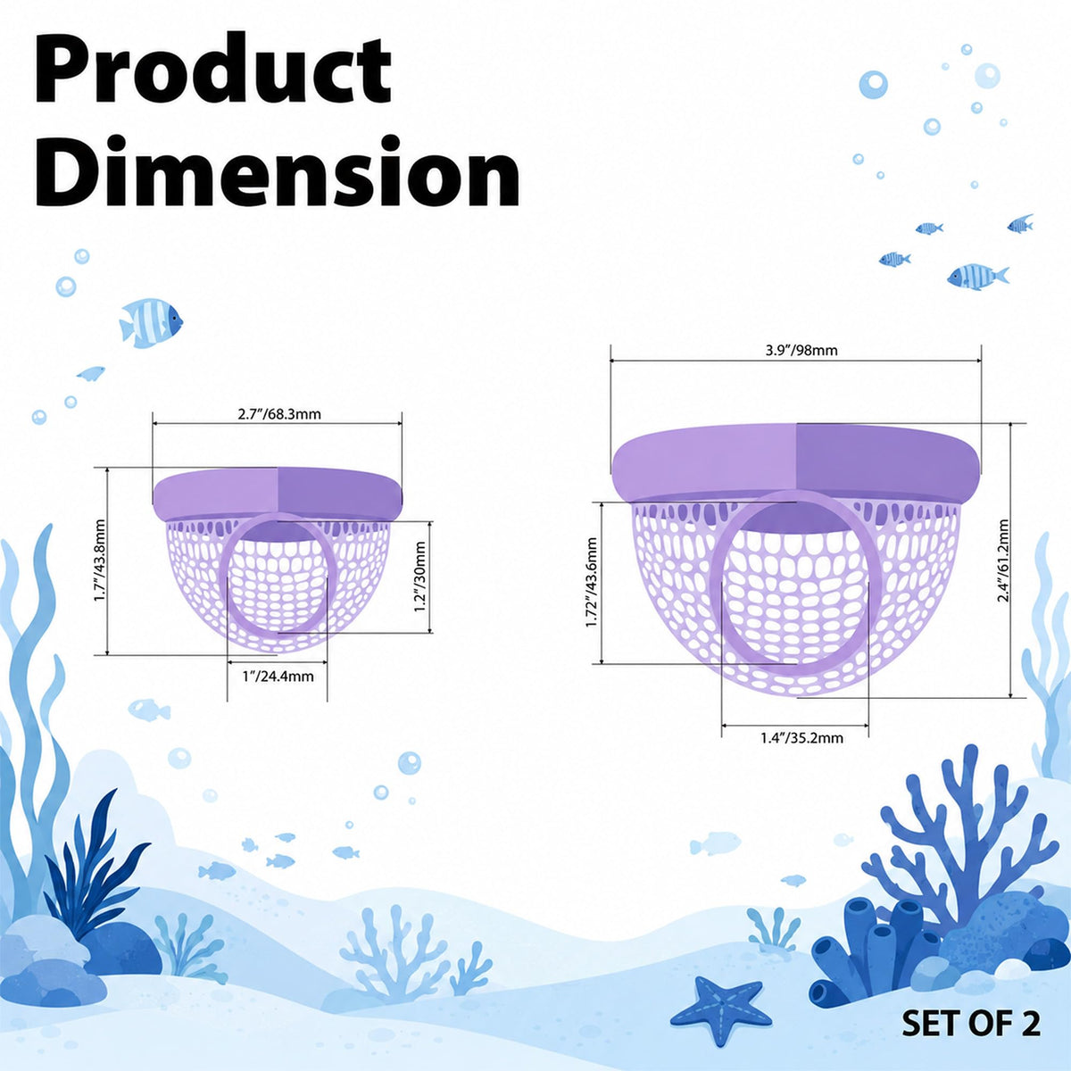 2 PCS Betta Hammock & Shrimp Shelter B964800