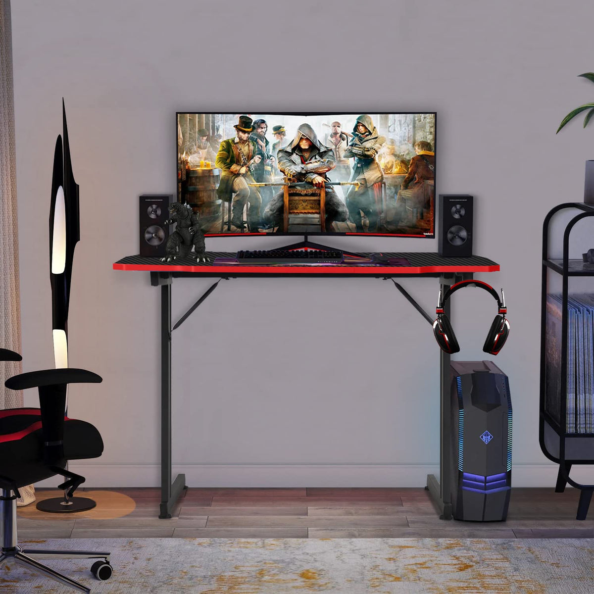 39" Red Z-Shaped Gaming Table T369