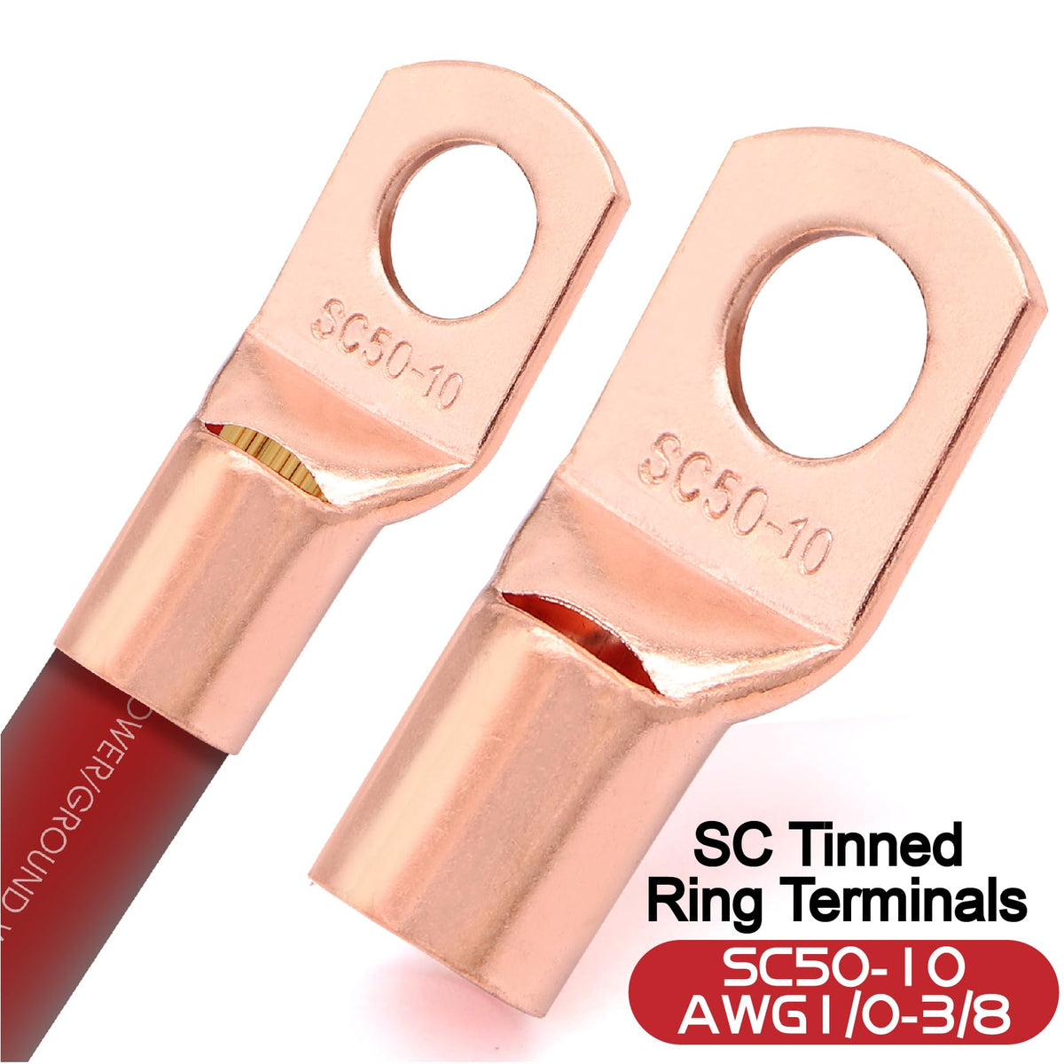 1/0 Gauge Battery Cable with Lugs C45252