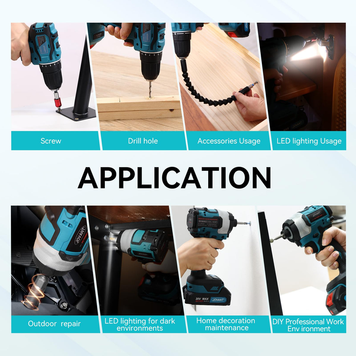 Cordless Drill and Impact Driver Combo Kit with 2 Batteries O374552