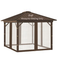 Replacement Gazebo Mosquito Netting 8x8x7 FT Brown U57004