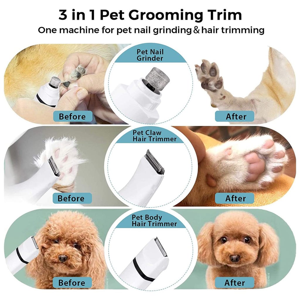Electric Dog Clippers and Nail Grinder Grooming Kit O907088