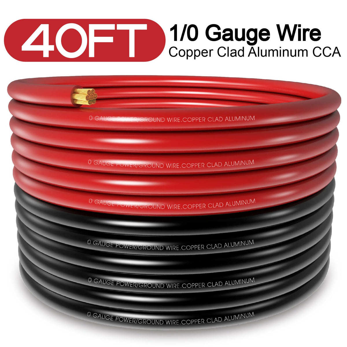 1/0 Gauge Battery Cable with Lugs C45252