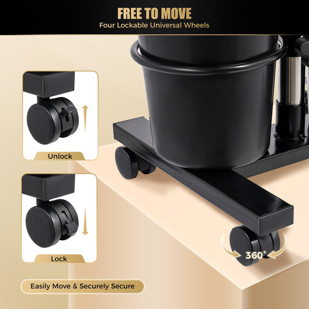 Portable Shampoo Basin with 2 Water Buckets Black O404