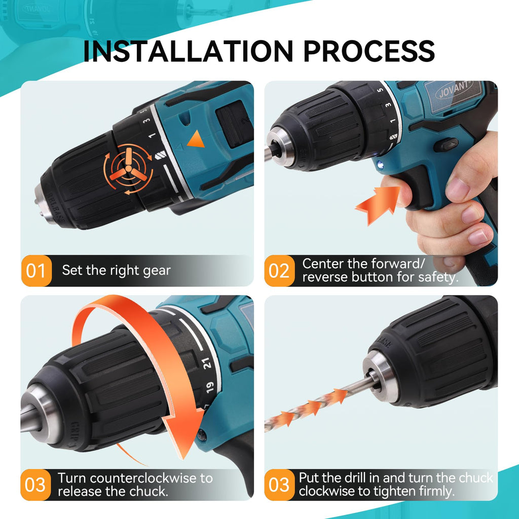 Cordless Drill and Impact Driver Combo Kit with 2 Batteries O374552